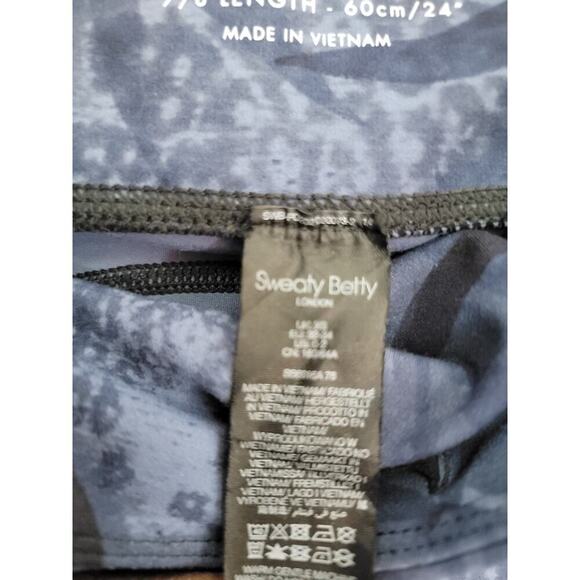 Sweaty Betty Leggings Womens SZ XS Side Pocket 7/8 Super Soft Printed - Picture 6 of 9